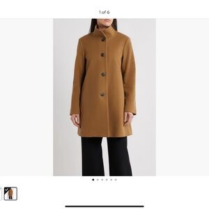 Fleurette Grace Stand Collar Wool Coat